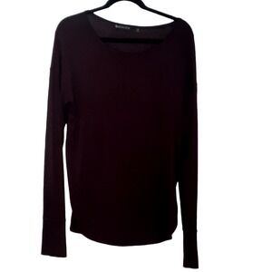 Athleta Lombard Long Sleeve Burgundy Pull Over top Slightly Oversized Size M